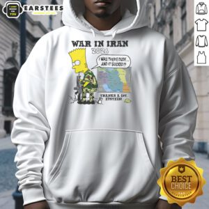 Official War in Iran hoodie featuring a striking design, with 'Thanks a Lot Epstein' text, perfect for statement fashion.