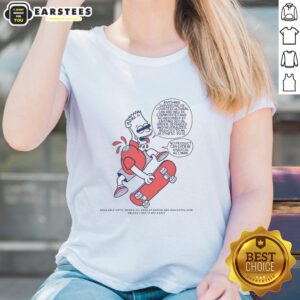 Premium Bart tee featuring 'No Product Can Ever Be A Radical Act' slogan for men and women, perfect for casual wear.