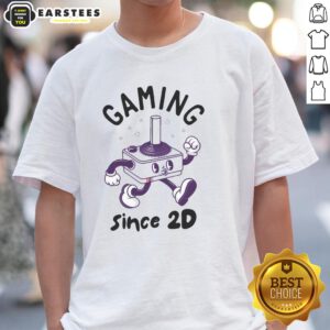 Premium Gaming Since 2D T-Shirt featuring retro graphics and vibrant colors, perfect for gaming enthusiasts and collectors.