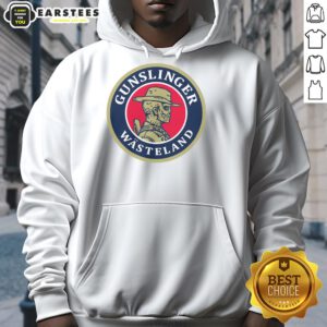 Premium Gunslinger Beer Wasteland Hoodie featuring a rugged design and bold graphic, perfect for casual outings.