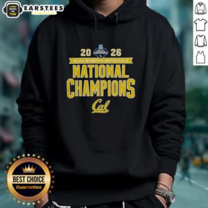 Cal Golden Bears 2026 NCAA Women's Water Polo National Champs victory hoodie showcasing team pride and championship spirit.