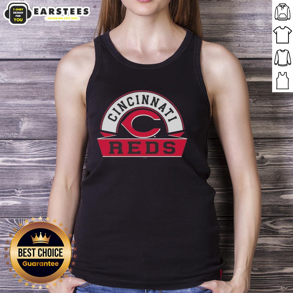Awesome Cincinnati Reds Phase Banner Arch Tank Top featuring team colors and logo, perfect for baseball fans.