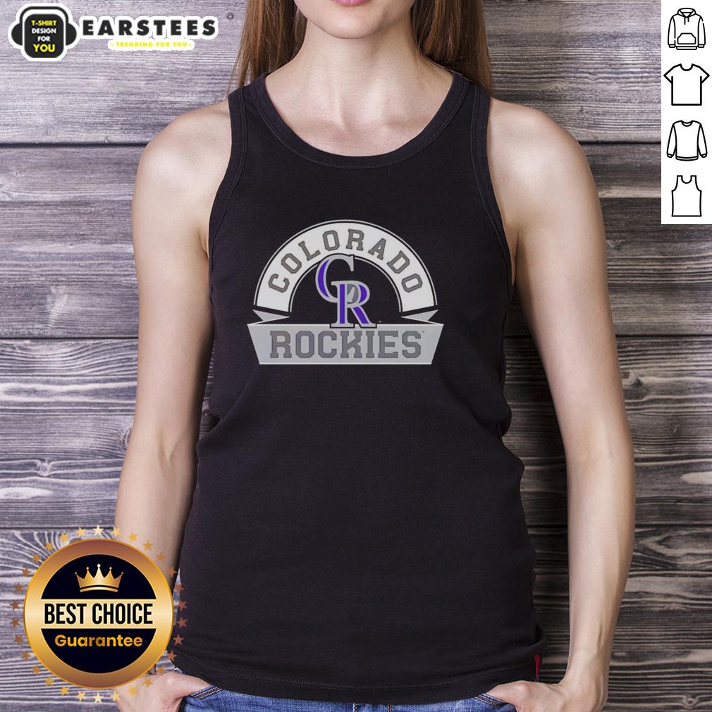 Alt Text: Awesome Colorado Rockies Phase Banner Arch Tank Top featuring a vibrant graphic design and comfortable fit.