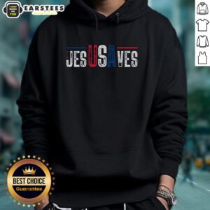 Alt Text: Awesome Jesus Saves USA Faith 4th of July hoodie featuring patriotic design and vibrant colors for Independence Day.