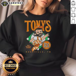 Alt Text: Awesome Tony's Tennessee Volunteers 2026 National Champions sweatshirt featuring bold graphics and vibrant colors.