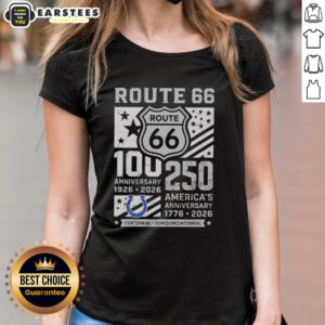 Indianapolis Colts Route 66 Centennial 100th Anniversary ladies tee for America's 250th anniversary, 1926-2026.