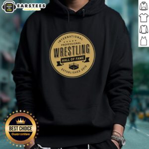 Good International Professional Wrestling Hall of Fame Established 2019 hoodie showcasing a stylish design for wrestling fans.