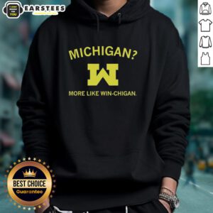 Michigan Wolverines hoodie with 'Good Michigan, More Like Winchigan' slogan, perfect for NCAA fans and team spirit.