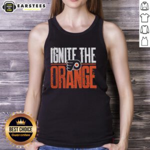 Good Philadelphia Flyers Ignite The Orange 2026 Stanley Cup Playoffs tank top featuring vibrant team colors and logo.