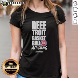 Hot Detroit Pistons Playoffs 26 Mantra All Dawg Ladies Tee featuring vibrant team colors and stylish design for fans.