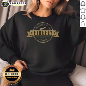 Cozy Nice Firefly Transportation Service sweatshirt, 'Like A Leaf On The Wind,' perfect for casual outings and travel enthusiasts.