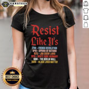 Nice Resist Like It's 2789 1848 1875 1943 1989 2020 Ladies Tee featuring a stylish design for women's casual wear.