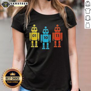 Official Christian Hubicki Robot Ladies Tee featuring a stylish design for robot enthusiasts and fans of unique apparel.