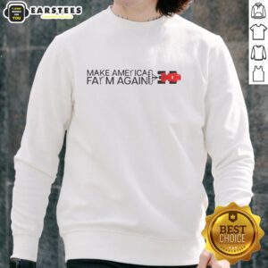 Official Make America Farm Again Combine Harvester Sweatshirt featuring a stylish farm-themed design for agriculture enthusiasts.