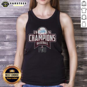 Fairleigh Dickinson Knights NEC Baseball Regular Season Champions 2026 tank top showcasing team spirit and style.