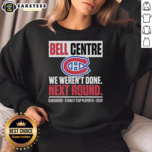 Awesome Montreal Canadiens sweatshirt celebrating playoff spirit for 2026 at Bell Centre, perfect for fans.