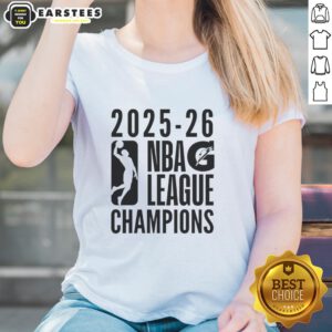 2025-2026 NBA G League Champions Ladies Tee featuring vibrant design and team colors for fans and supporters.