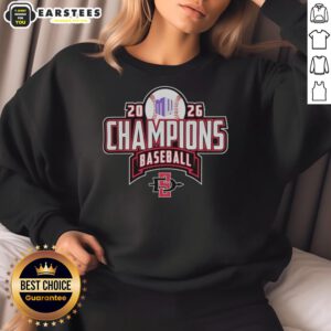 San Diego State Aztecs NCAA 2026 Champions baseball sweatshirt, showcasing team spirit and championship pride.