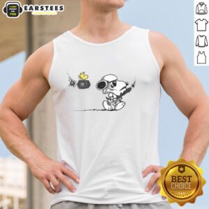 Awesome Snooptrooper tank top featuring Snoopy and Woodstock as Stormtroopers from Star Wars, perfect for fans.