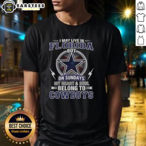 Alt Text: Dallas Cowboys NFL T-shirt featuring My Heart And Soul Belong To Cowboys design, perfect for fans in Florida.
