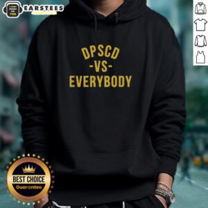 Alt Text: Good DPSCD vs Everybody yellow hoodie showcasing bold design perfect for fans of Detroit Public Schools Community District.