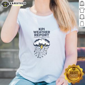 Good KPI Weather Report Ladies Tee featuring a stylish design and vibrant colors, perfect for casual wear and weather enthusiasts.