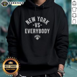 Good New York Knicks Vs. Everybody Hoodie featuring bold graphics, perfect for fans showing team spirit and style.