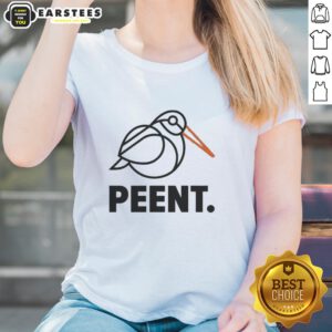 Good Peent Woodcock logo on a stylish ladies tee, perfect for birdwatching enthusiasts and outdoor fashion lovers.