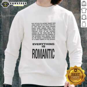 Cozy Hot Everything Is Romantic Sweatshirt in soft fabric, perfect for a casual date night or relaxing at home.