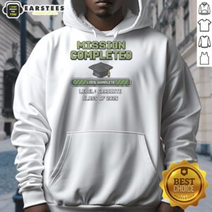 Hot Graduate Class of 2026 Mission Completed Graduation Cap Hoodie, stylish and perfect for celebrating graduation success.