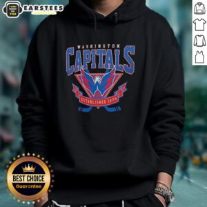 Alt Text: Hot Washington Capitals NHL hoodie established 1974, featuring team logo and stylish design for fans.