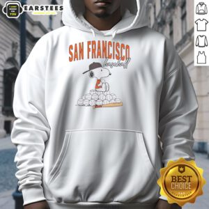 Snoopy San Francisco Giants baseball hoodie featuring a playful design, perfect for fans and cozy outings.