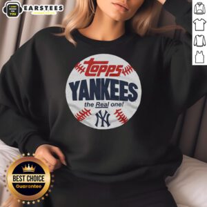 Original New York Yankees MLB X Topps sweatshirt featuring iconic logo, perfect for baseball fans and collectors.