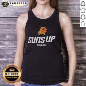 Alt Text: Vintage tank top featuring the original Phoenix Suns design for the 2026 NBA Playoffs, perfect for fans.
