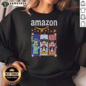 Amazon Mickey Mouse Statue Of Liberty Uncle Sam Patriotic sweatshirt on sweatshirt