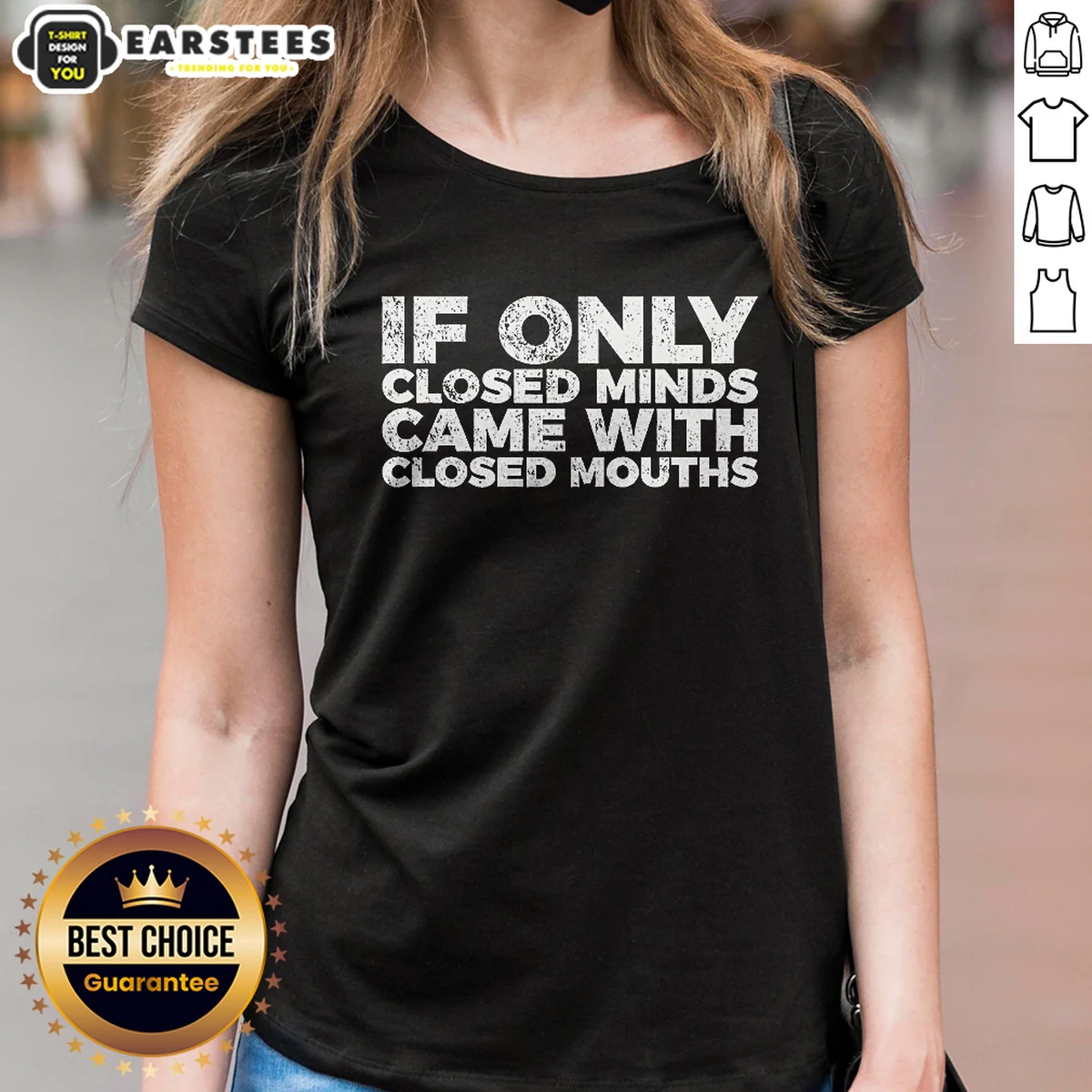 Awesome If Only Closed Minds Came Ladies Shirt Awesome If Only Closed Minds Came Ladies Shirt