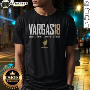 Awesome Vargas 18 Mexico Seleccion Nacional De Mexico shirt in green with team logo and number 18
