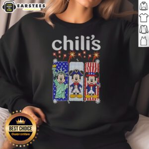 Chili'S Mickey Mouse Statue Of Liberty Patriot Independence Day sweatshirt on sweatshirt