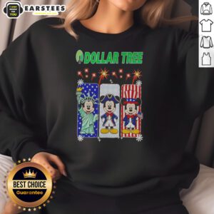 Dollar Tree Mickey Mouse Statue Of Liberty Patriot Uncle Sam USA sweatshirt on sweatshirt