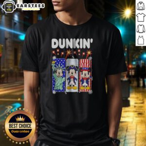 Dunkin Mickey Mouse Patriotic Statue Of Liberty Uncle Sam shirt on shirt