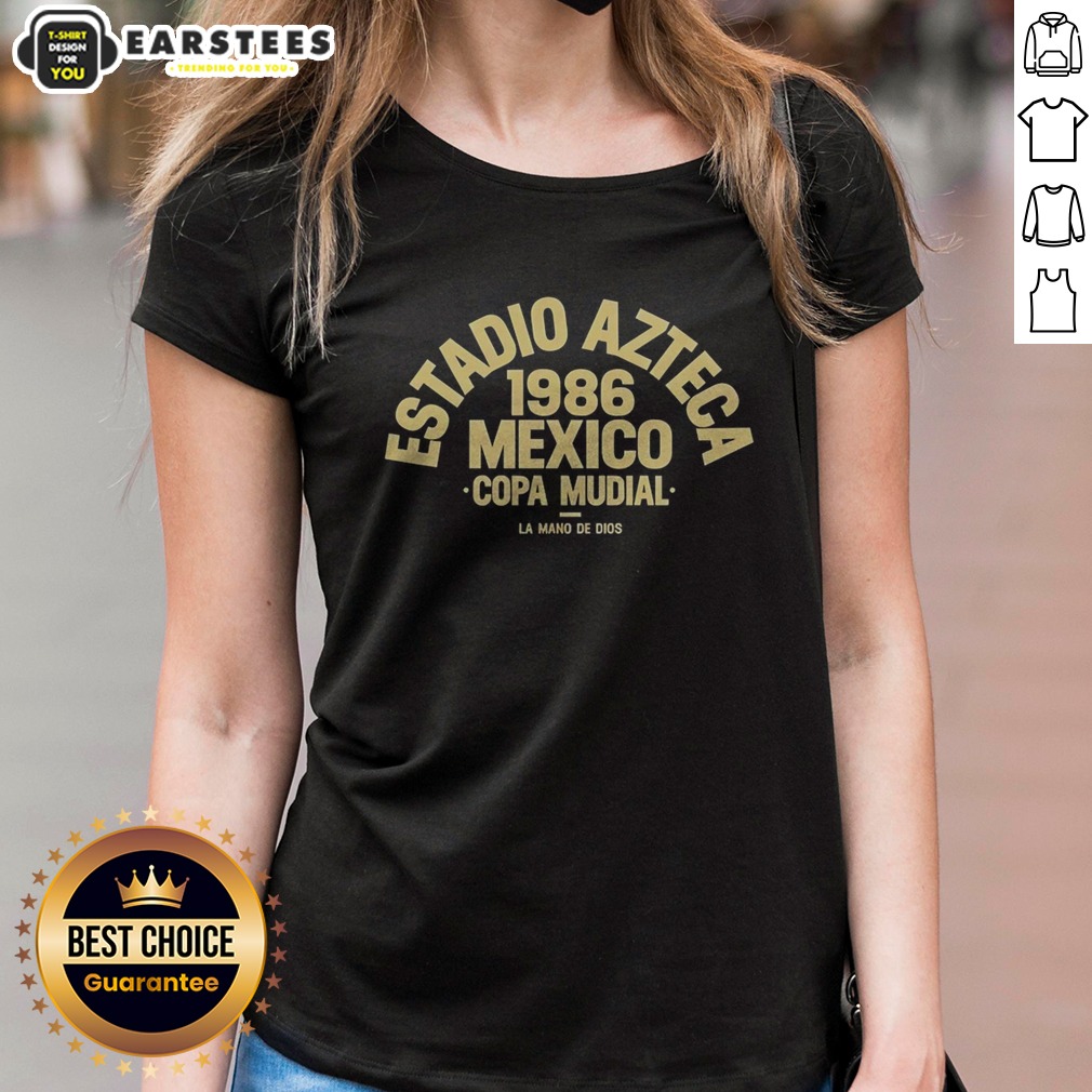 Estadio Azteca 1986 Mexico Copa Mundial shirt on Ladies Shirt Estadio Azteca 1986 Mexico Copa Mundial shirt shown as a ladies shirt preview