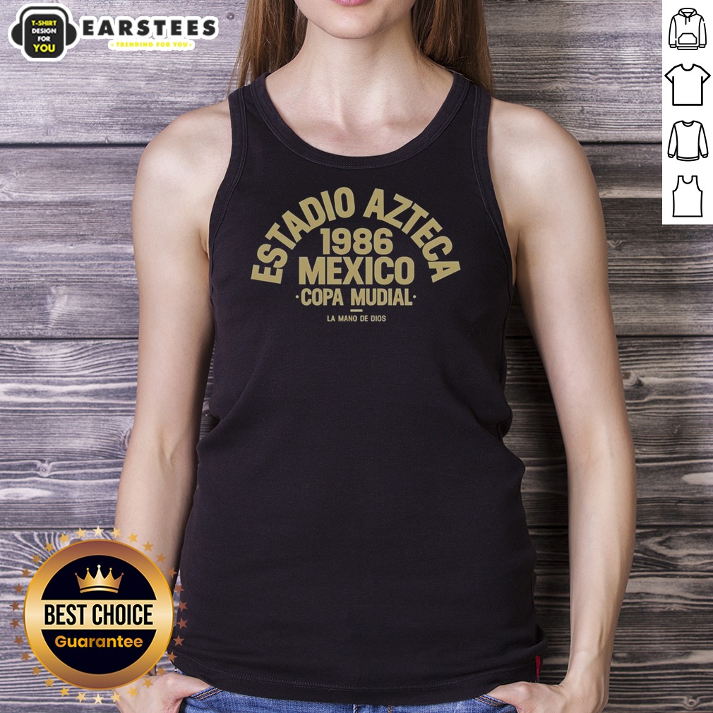 Estadio Azteca 1986 Mexico Copa Mundial shirt on Tank Top Estadio Azteca 1986 Mexico Copa Mundial shirt shown as a tank top preview