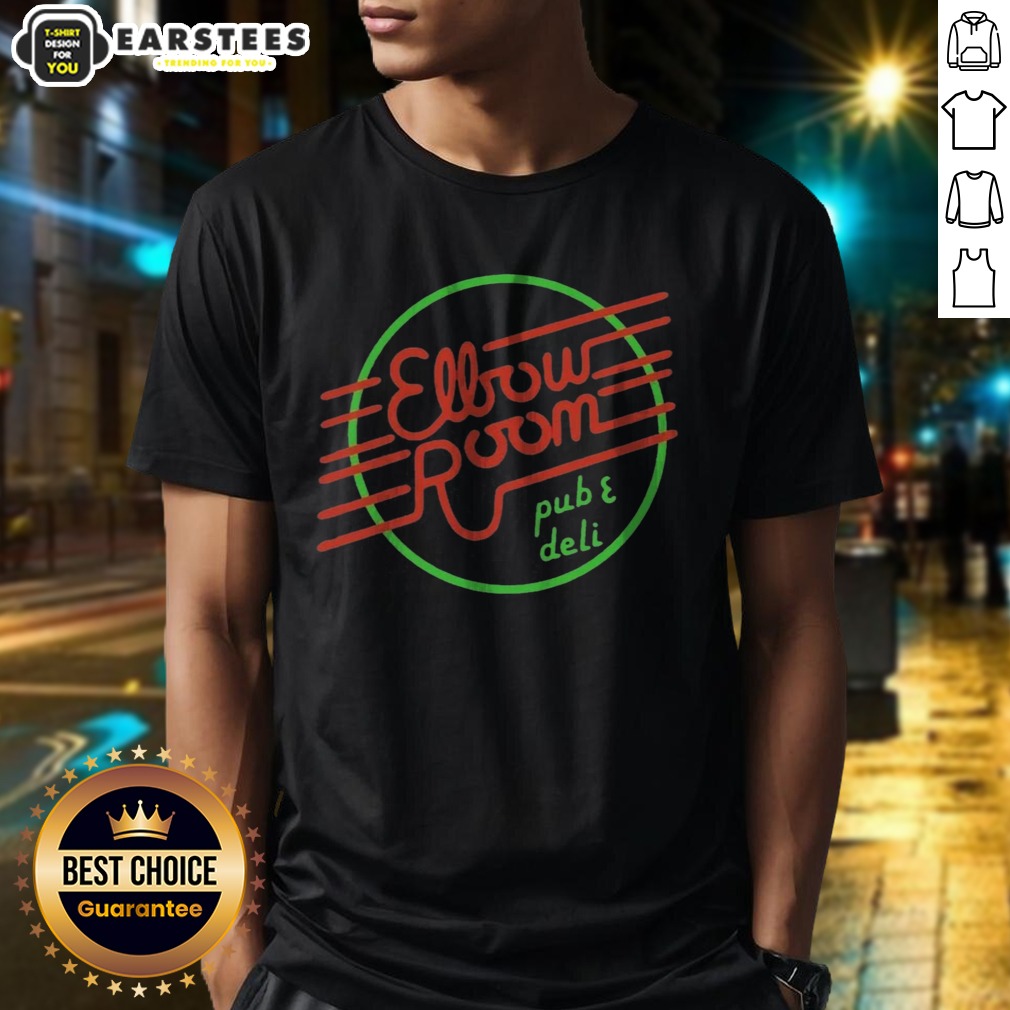 Funny Elbow Room Pub And Deli Graphic Logo Shirt on Classic Shirt Funny Elbow Room Pub And Deli Graphic Logo Shirt shown as a classic shirt preview