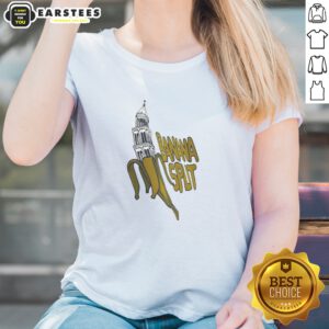 Funny Split Diocese Of Split Bell Tower Architecture And The Banana Split Ladies Shirt featuring unique graphic design on a casual fit cotton tee