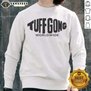 Funny Tuff Gong Worldwide sweatshirt featuring a vibrant graphic design on a cozy fabric.