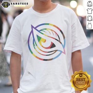 Funny Vancouver Goldeneyes Rainbow LGBTQ Pride Logo PWHL Graphic shirt displayed on a hanger