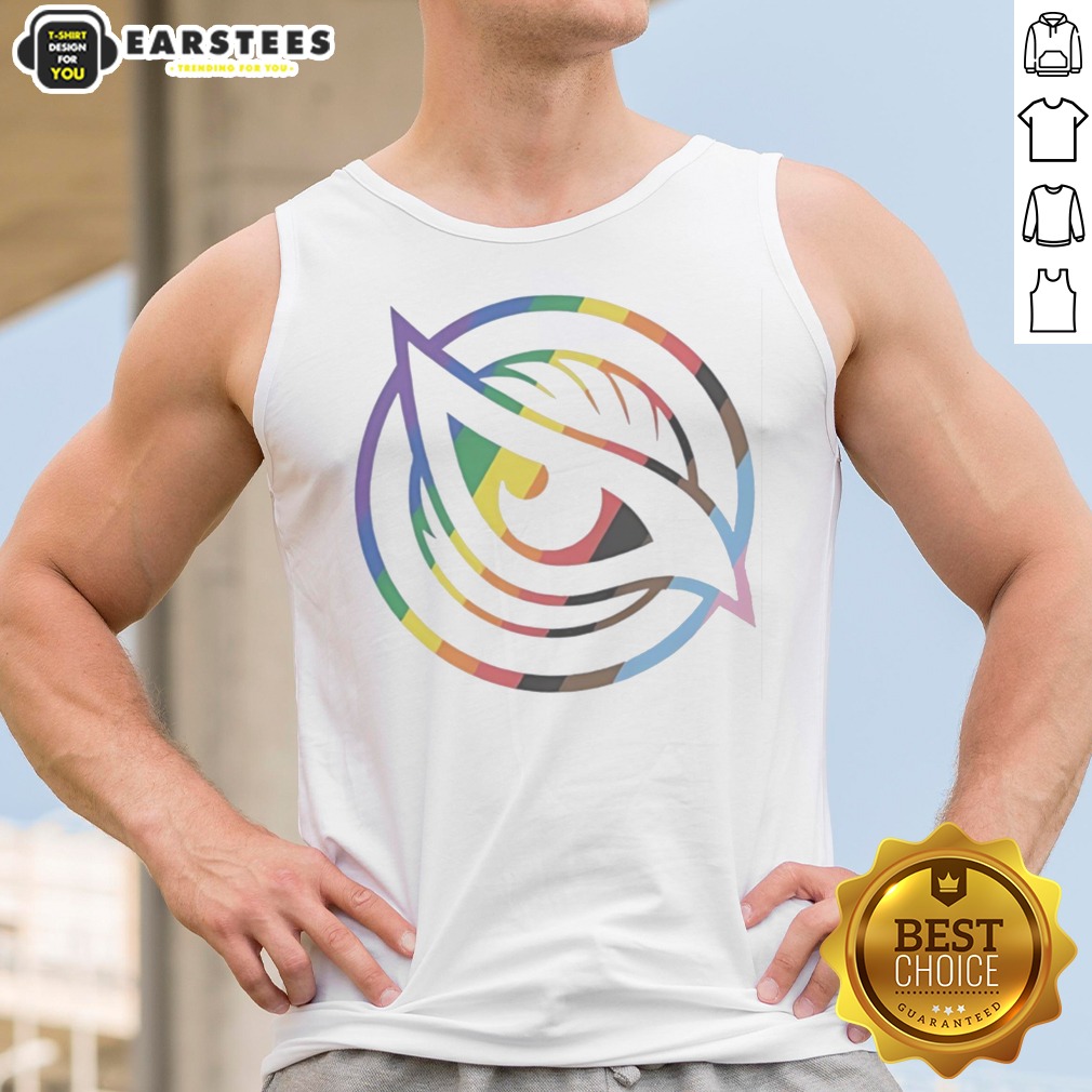 Funny Vancouver Goldeneyes Rainbow LGBTQ Pride Logo PWHL Graphic Shirt on Tank Top Funny Vancouver Goldeneyes Rainbow LGBTQ Pride Logo PWHL Graphic Shirt shown as a tank top preview