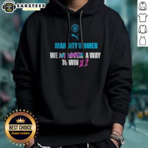 Hot Manchester City We Found A Way To Win X2 hoodie displayed in a dynamic setting