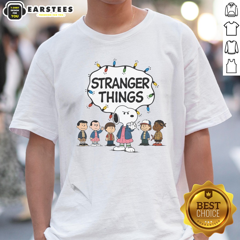 Nice Snoopy Eleven Peanuts Stranger Things Characters And Lights Shirt on Classic Shirt Nice Snoopy Eleven Peanuts Stranger Things Characters And Lights Shirt shown as a classic shirt preview