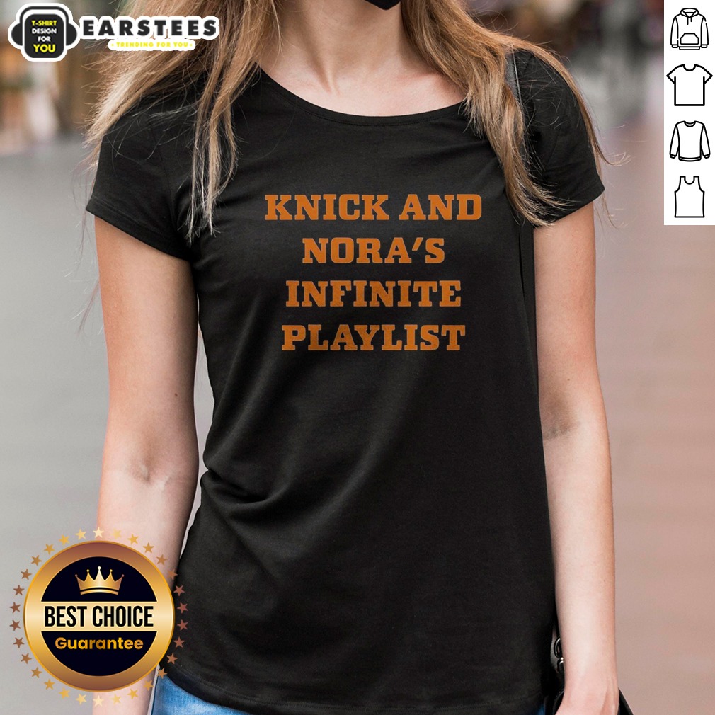 Original Knick And Nora'S Infinite Playlist Shirt on Ladies Shirt Original Knick And Nora'S Infinite Playlist Shirt shown as a ladies shirt preview